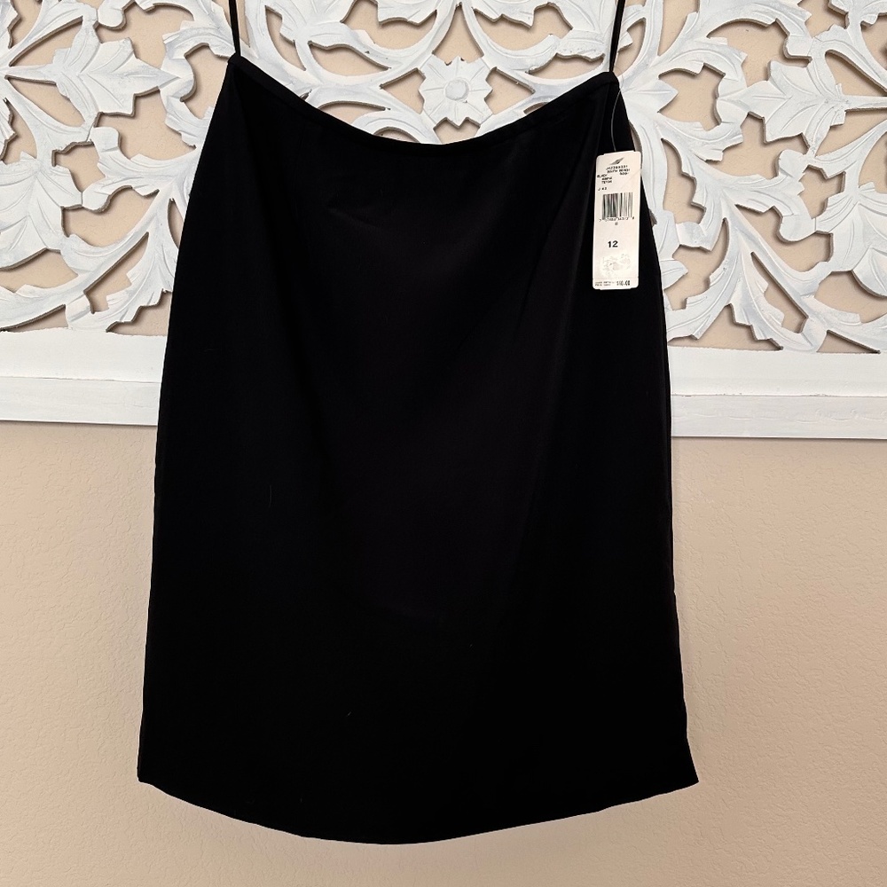 Evan Picone Black Lined Skirt Size 12 NWT
